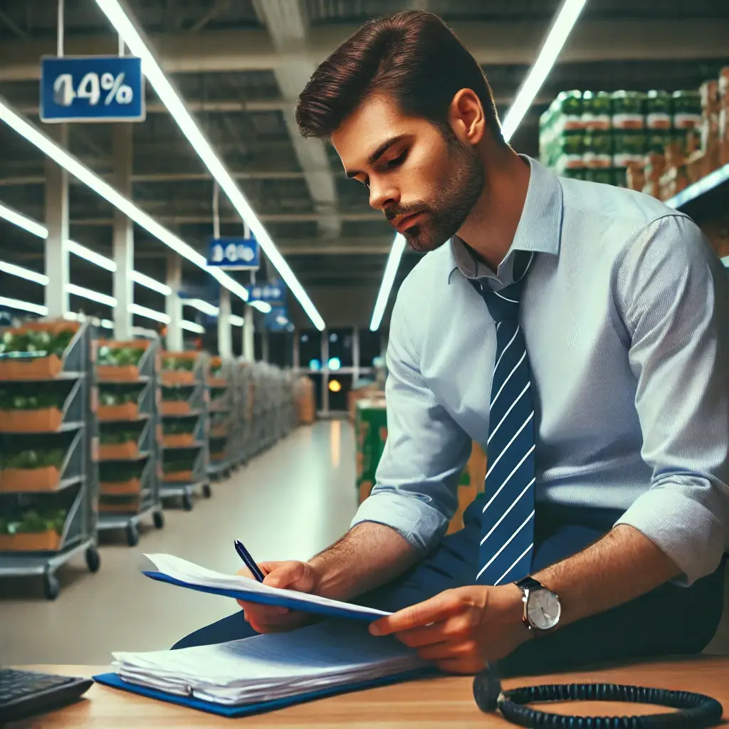 gerente de supermercado hora extra